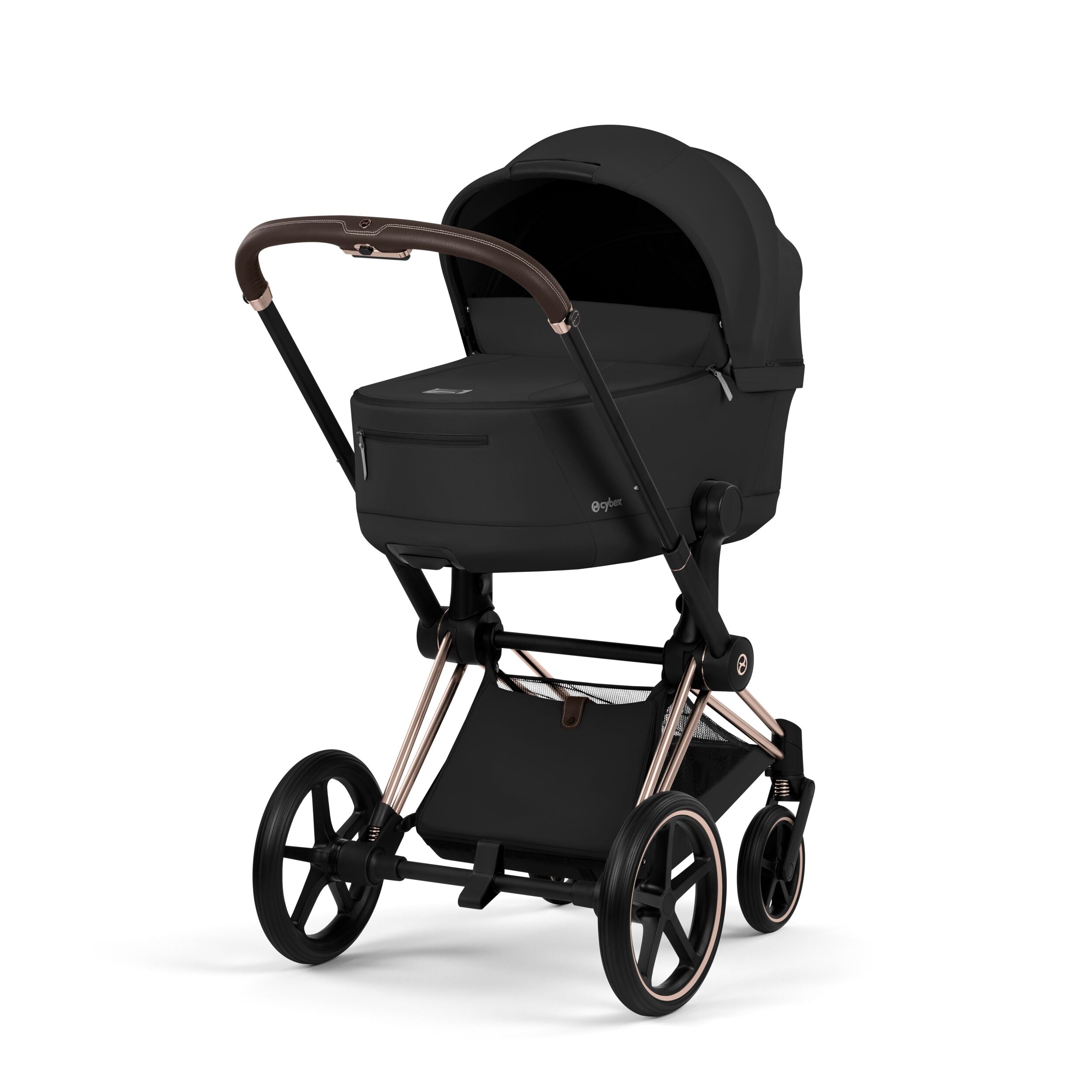 Cybex PRIAM 5 Comfort Rosegold inkl. Babywanne faltbar Sepia Black