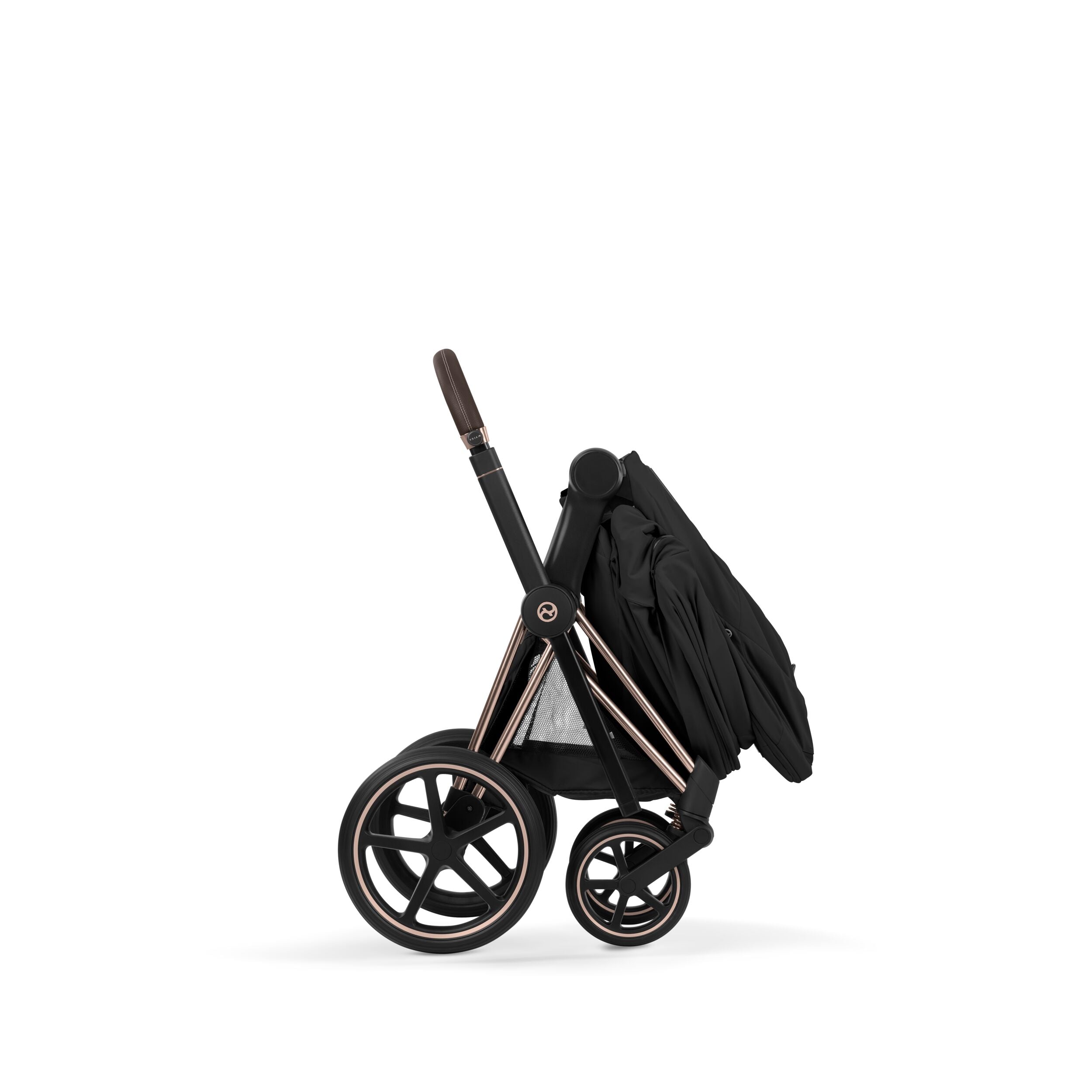 Cybex PRIAM 5 Comfort Rosegold inkl. Babywanne faltbar Sepia Black