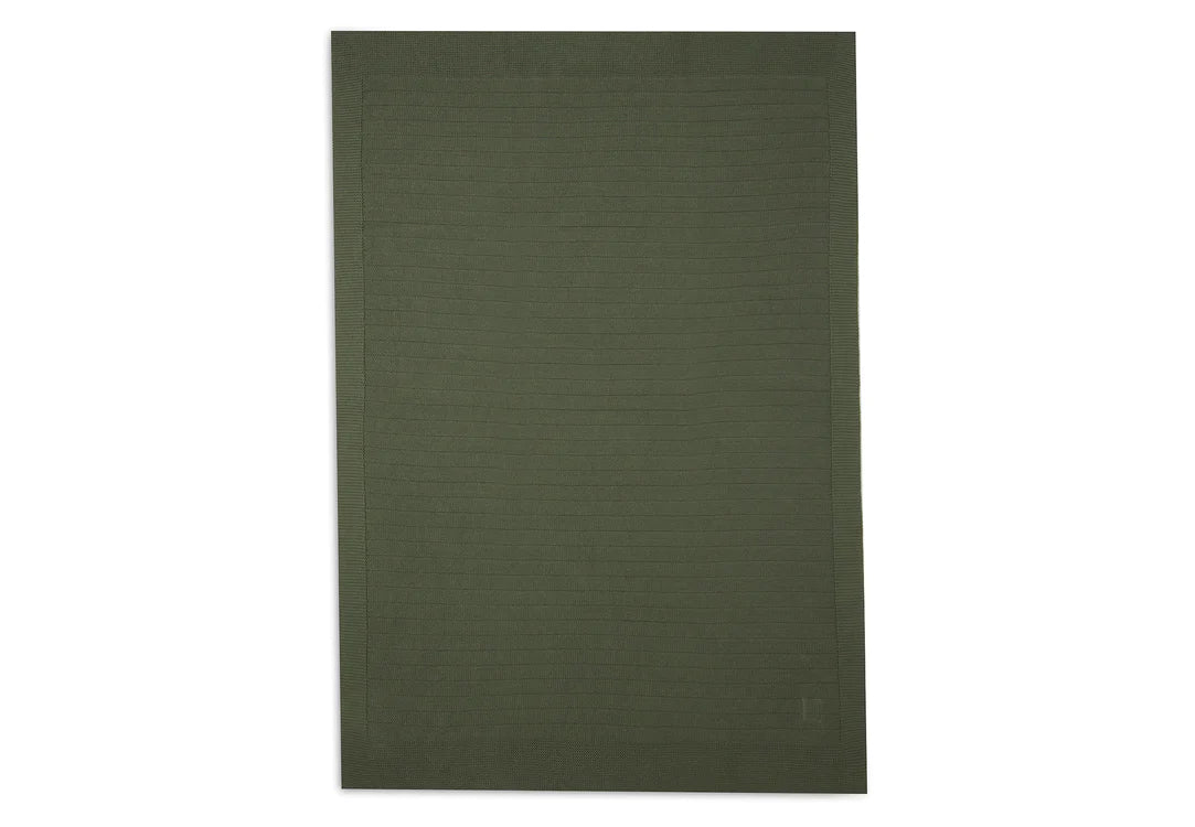 Jollein Decke Kinderbett 100x150cm Pure Knit Leaf Green GOTS