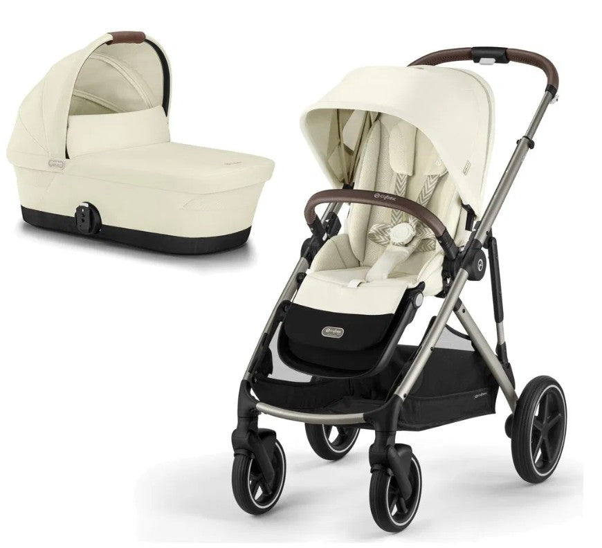 Cybex e-Gazelle S mit Babywanne gratis Seashell Beige/ Taupe Frame