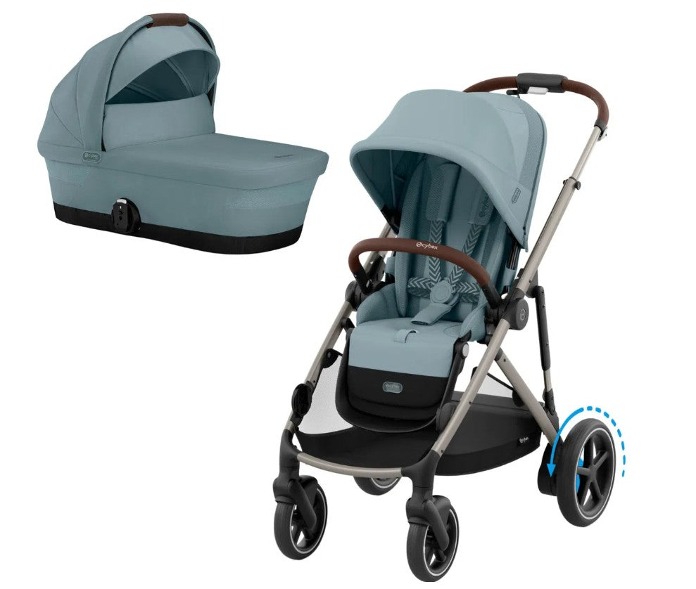 Cybex e-Gazelle S mit Babywanne gratis Stormy Blue/ Taupe Frame