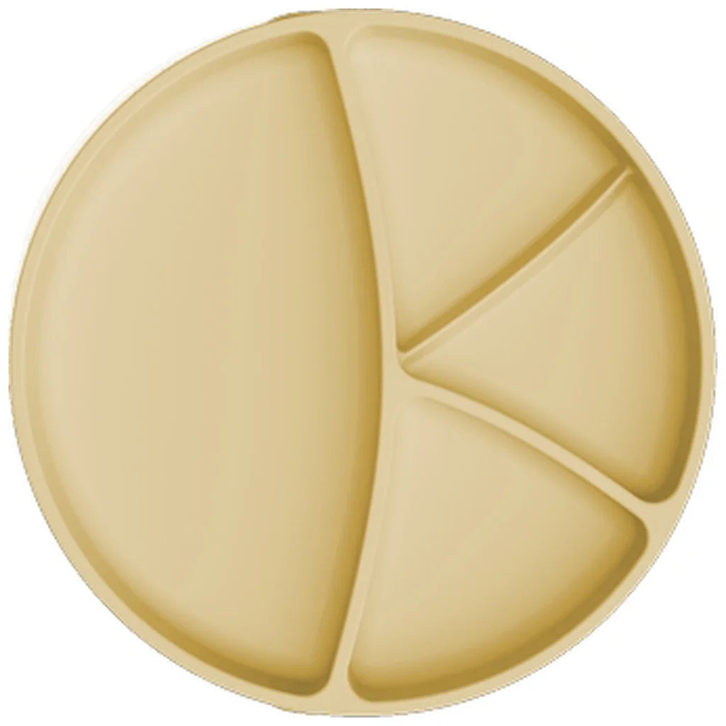 EVERYDAY BABY SILIKON ESSLERNTELLER MIT STARKEM SAUGFUSS SOFT YELLOW