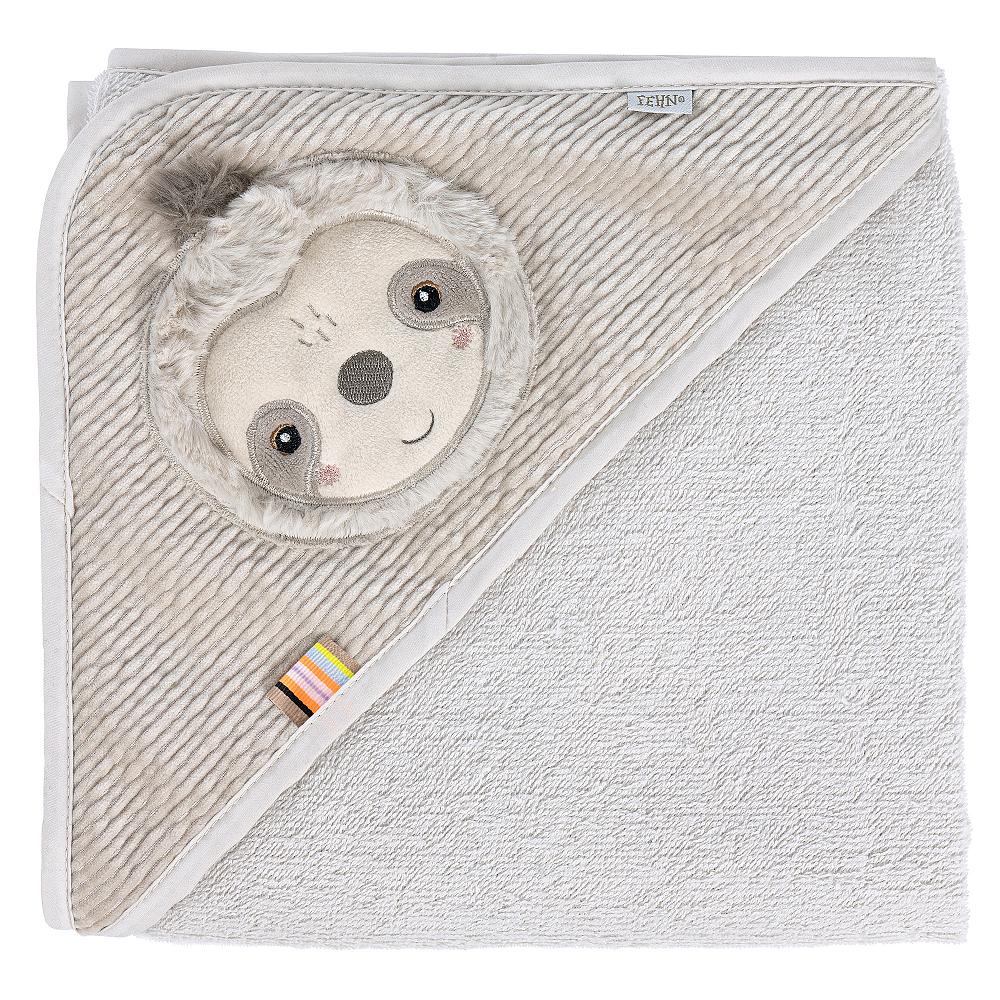 Fehn Kapuzenbadetuch Faultier