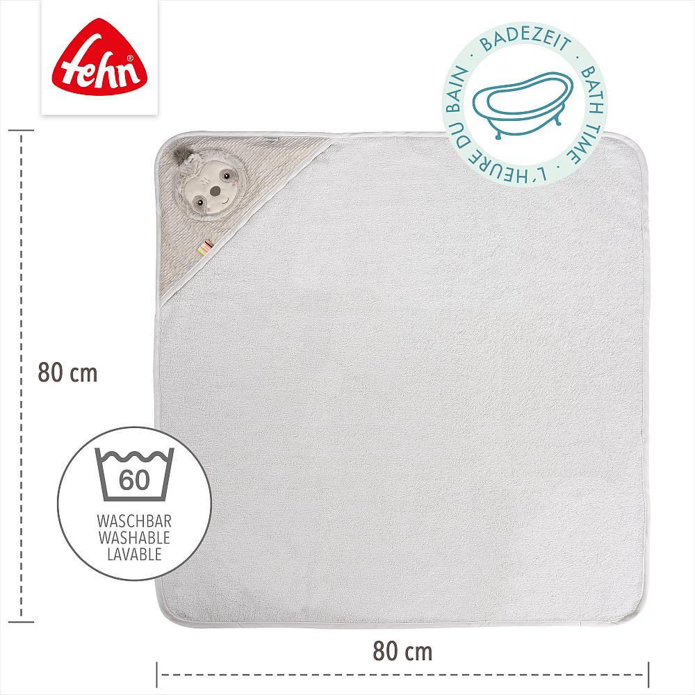Fehn Kapuzenbadetuch Faultier