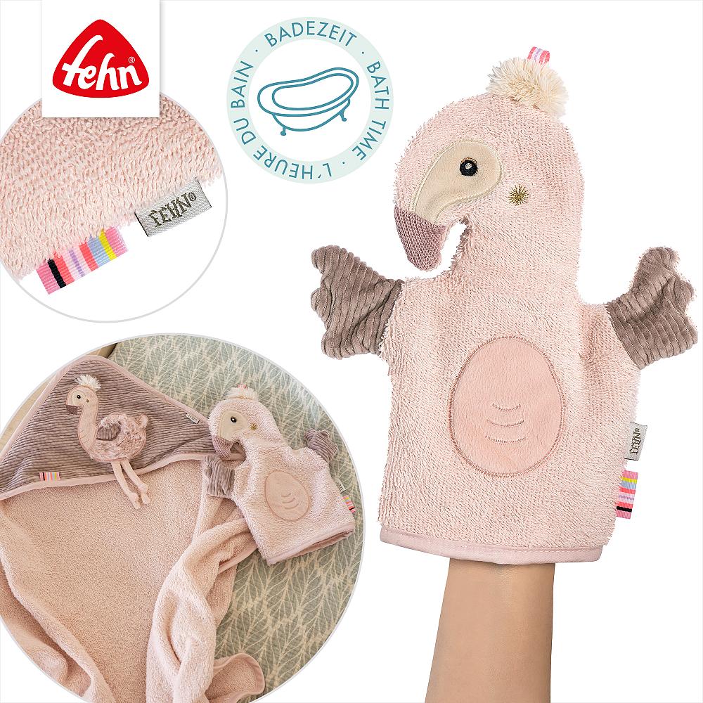 Fehn Waschhandschuh Flamingo