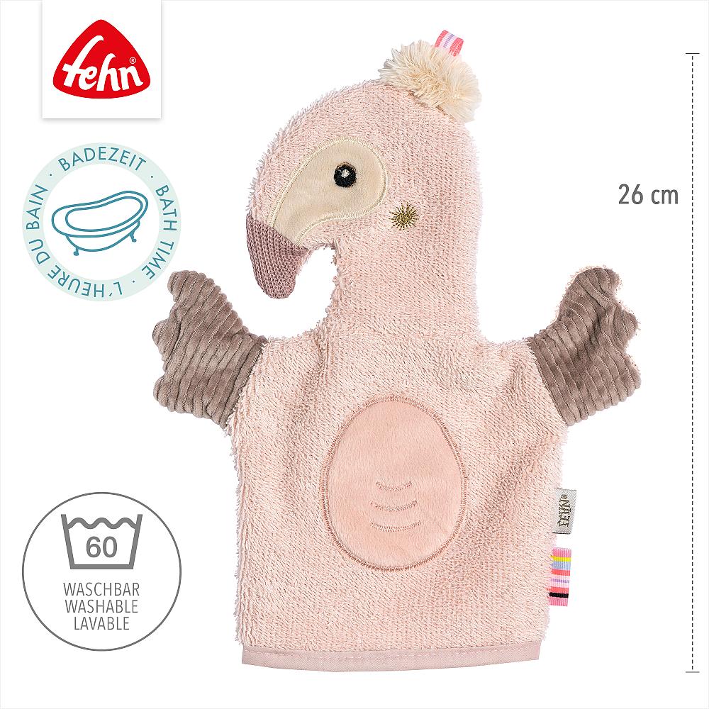 Fehn Waschhandschuh Flamingo