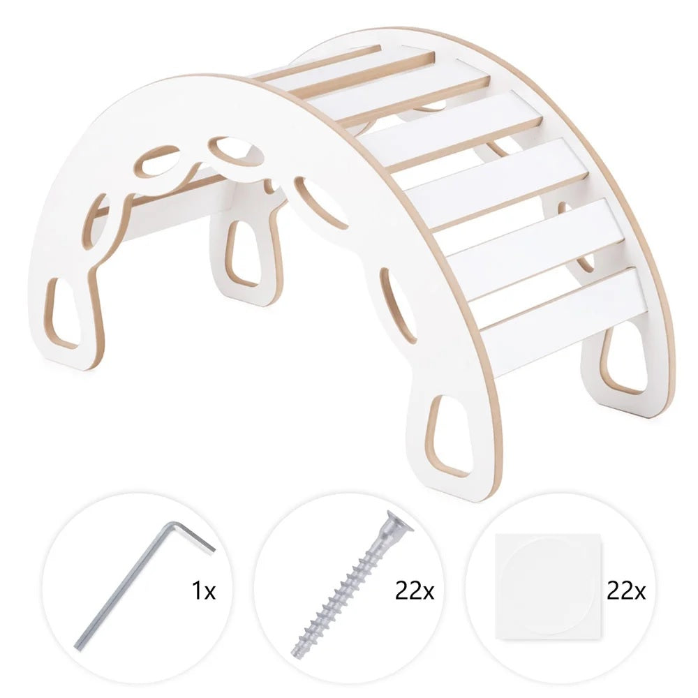 Small Rocker - 4in1 Wippe, Kissen, Kletterwand &amp; Rutsche