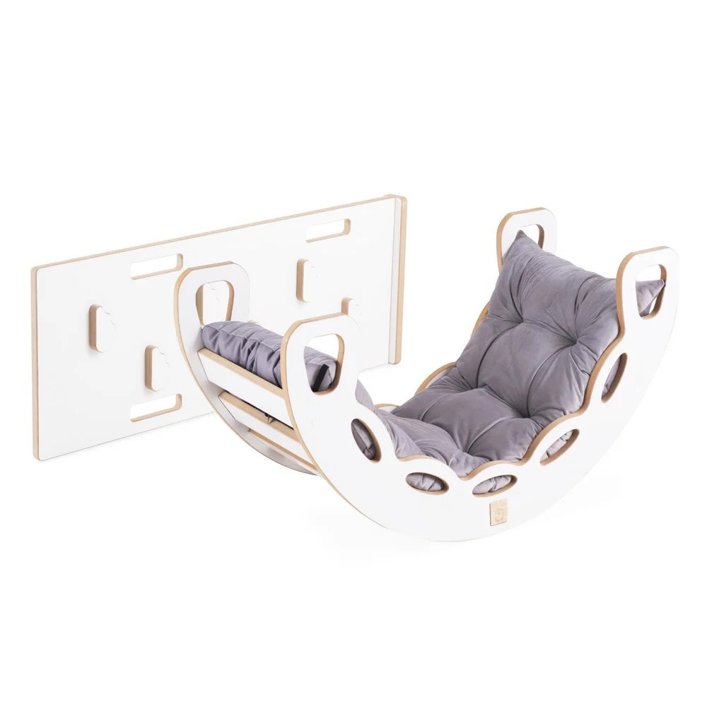 Small Rocker - 4in1 Wippe, Kissen, Kletterwand &amp; Rutsche