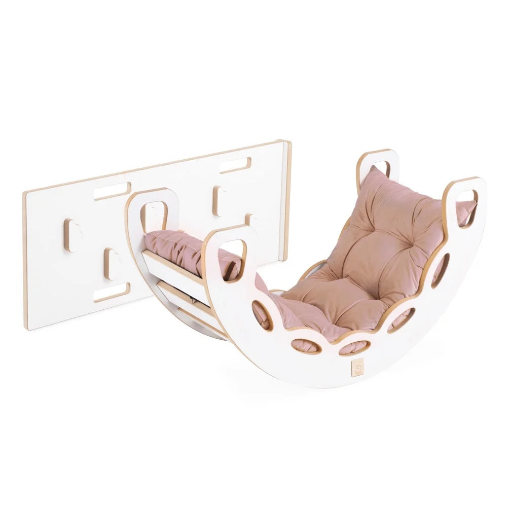 Small Rocker - 4in1 Wippe, Kissen, Kletterwand &amp; Rutsche