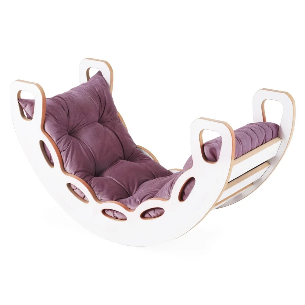 Small Rocker - 4in1 Wippe, Kissen, Kletterwand &amp; Rutsche
