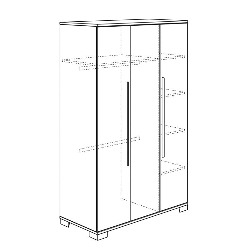 PAIDI YOLANDA Kleiderschrank 3-türig