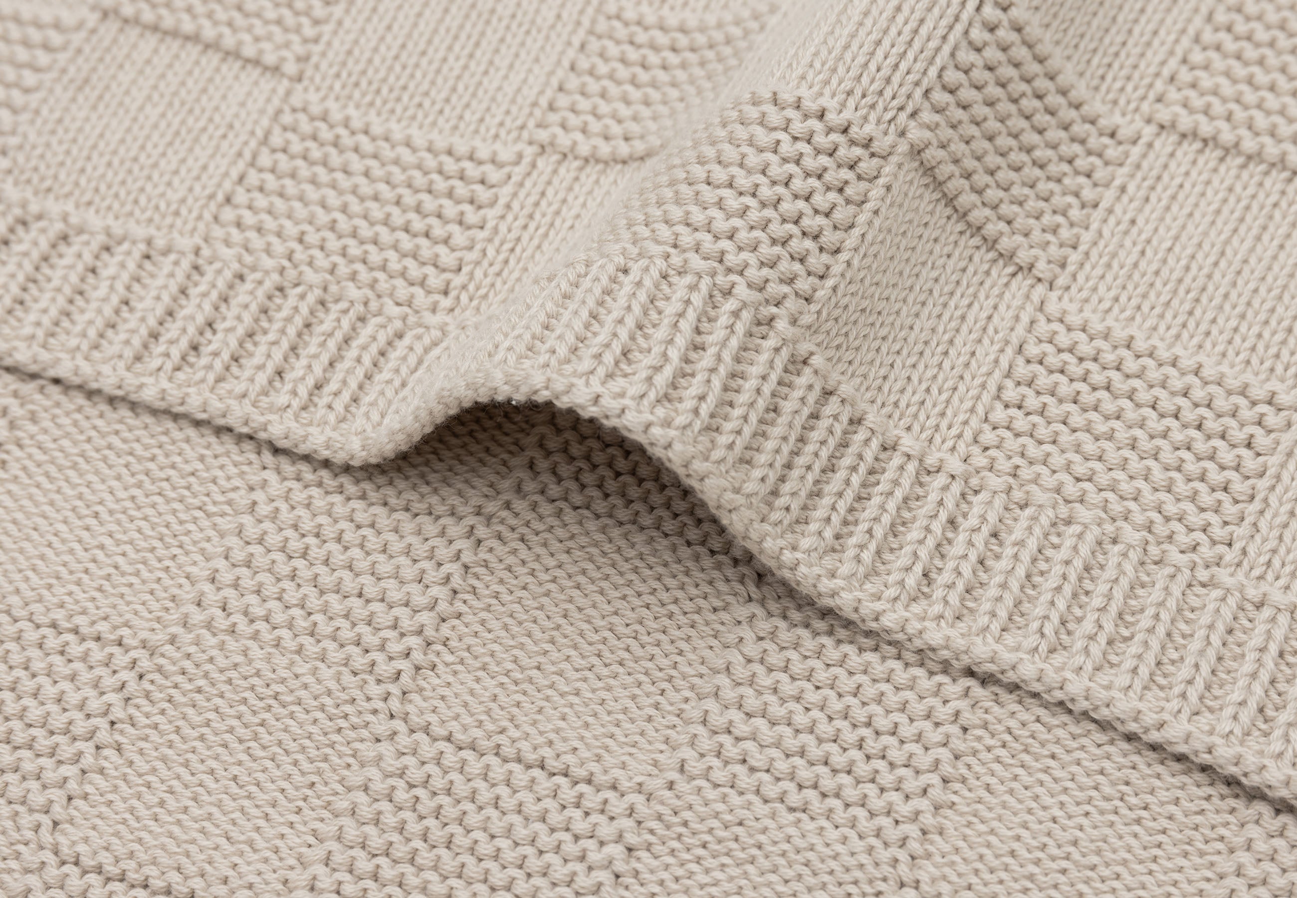 Jollein Kinderdecke 100 x 150 Box Knit Warm Sand