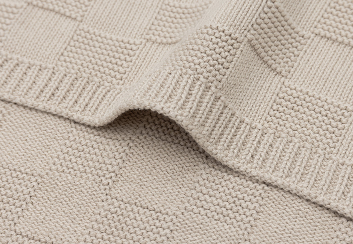 Jollein Kinderdecke 100 x 150 Box Knit Warm Sand