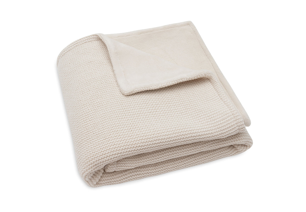 Jollein Babydecke 75 x 100 Basic Knit oatmeal/velvet