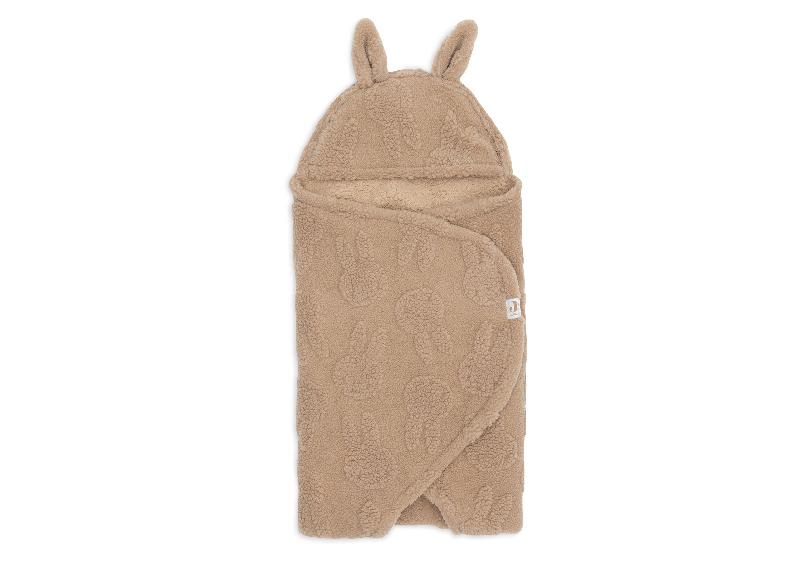 Jollein Einschlagdecke für Babyschale Jacquard Teddy