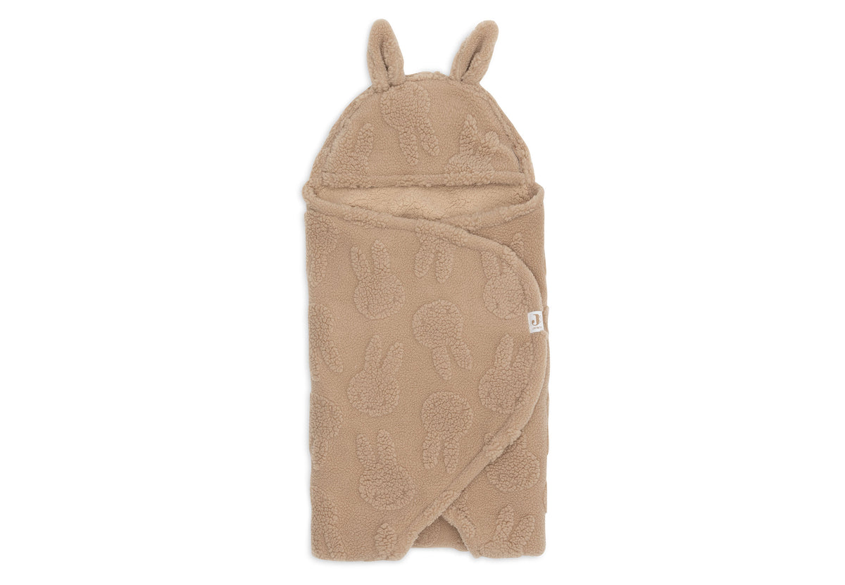 Jollein Einschlagdecke für Babyschale Jacquard Teddy