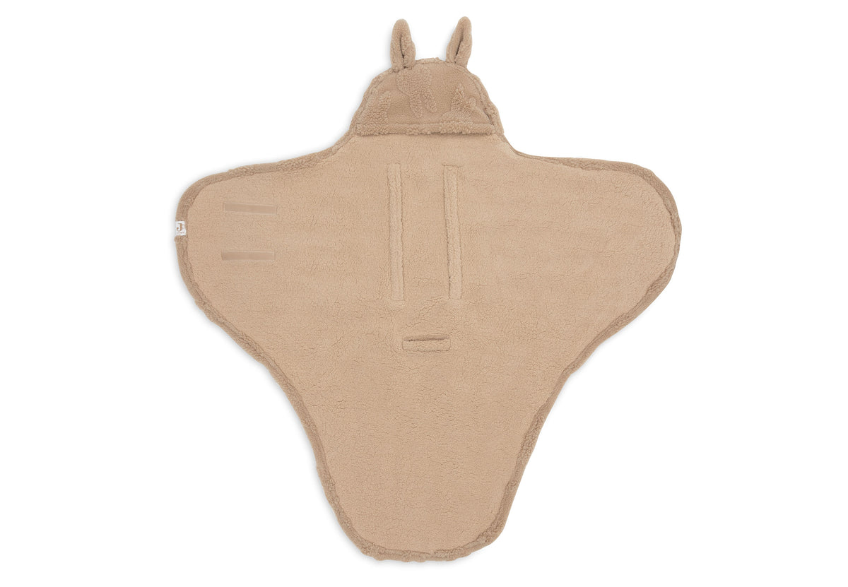 Jollein Einschlagdecke für Babyschale Jacquard Teddy