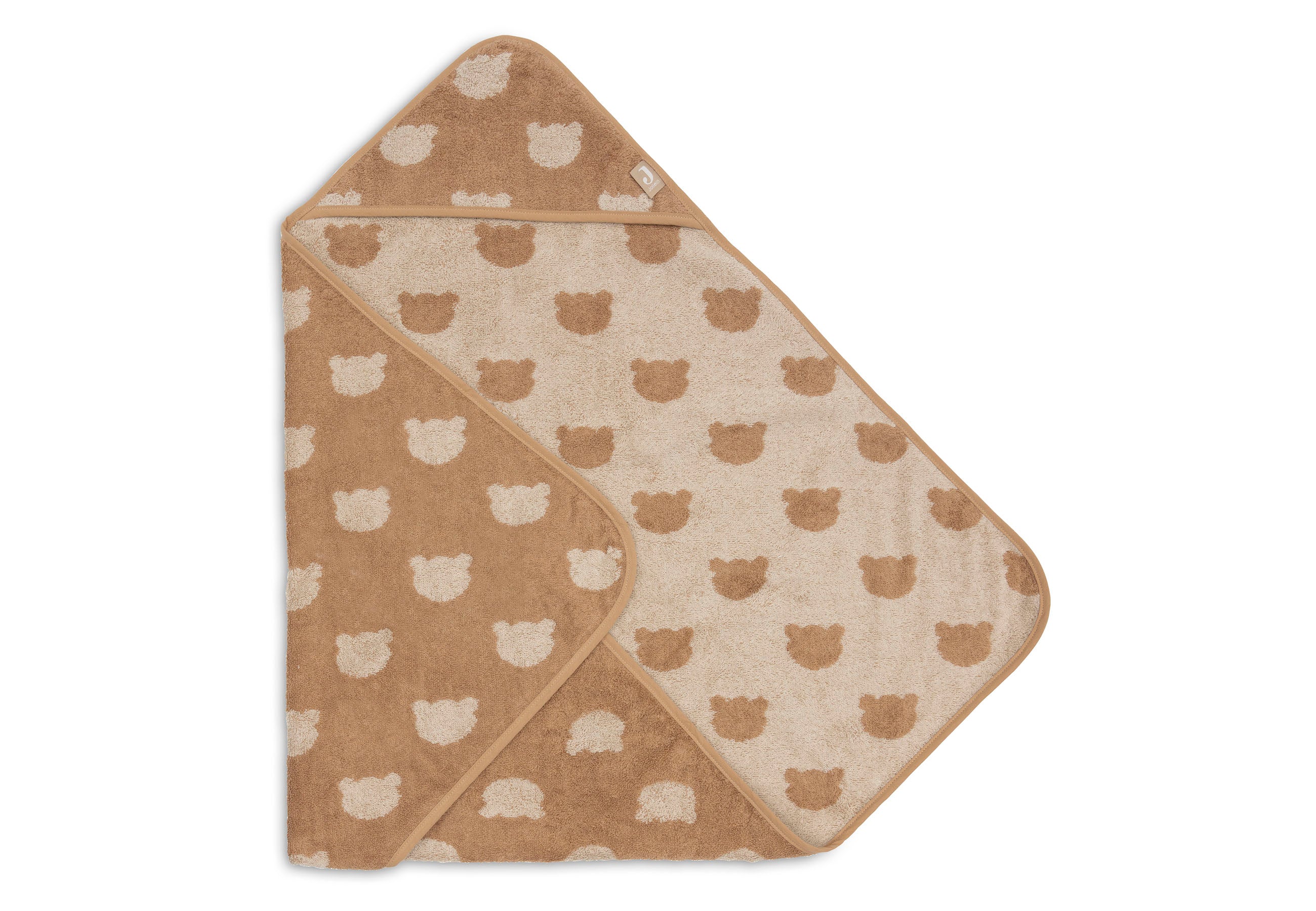 Jollein Kapuzenhandtuch 75x75cm Jacquard Teddy Bear