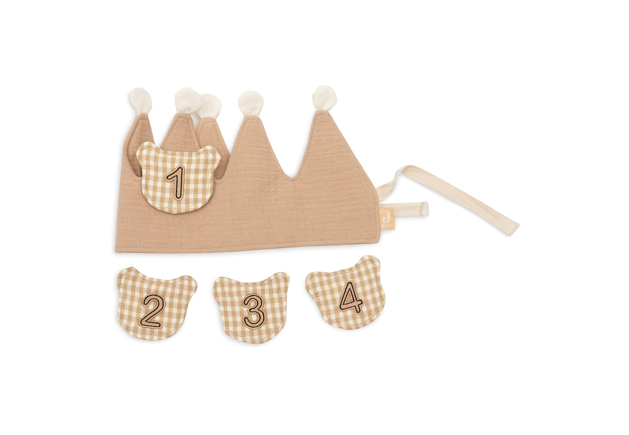 Jollein Geburtstagskrone mit Zahlen Teddy Bear