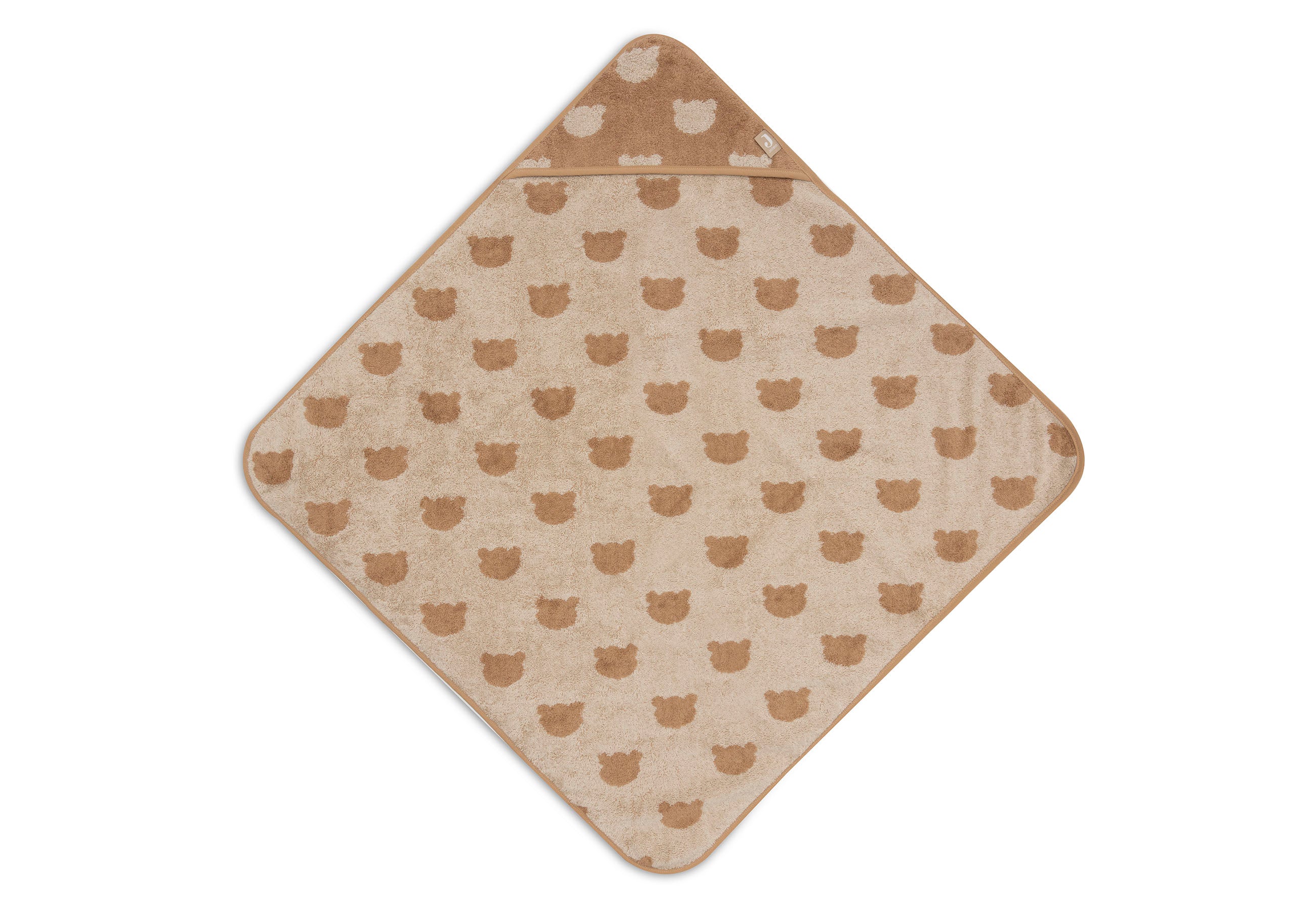 Jollein Kapuzenhandtuch 75x75cm Jacquard Teddy Bear