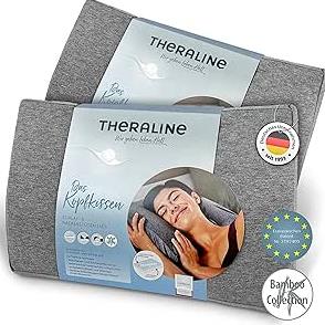 Theraline Kinderkopfkissen inkl. Bezug Dessin 170 "Melange mittelgrau" Bamboo Collection