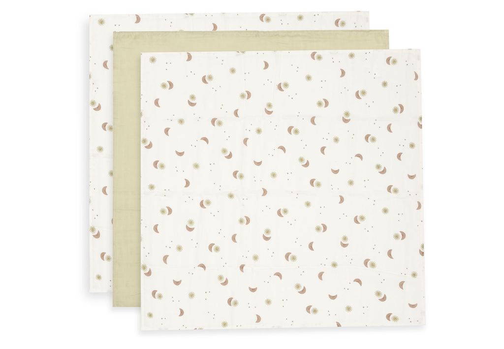 Jollein Mullwindeln Hydrophil 70 x 70cm Over the Moon (3pack)