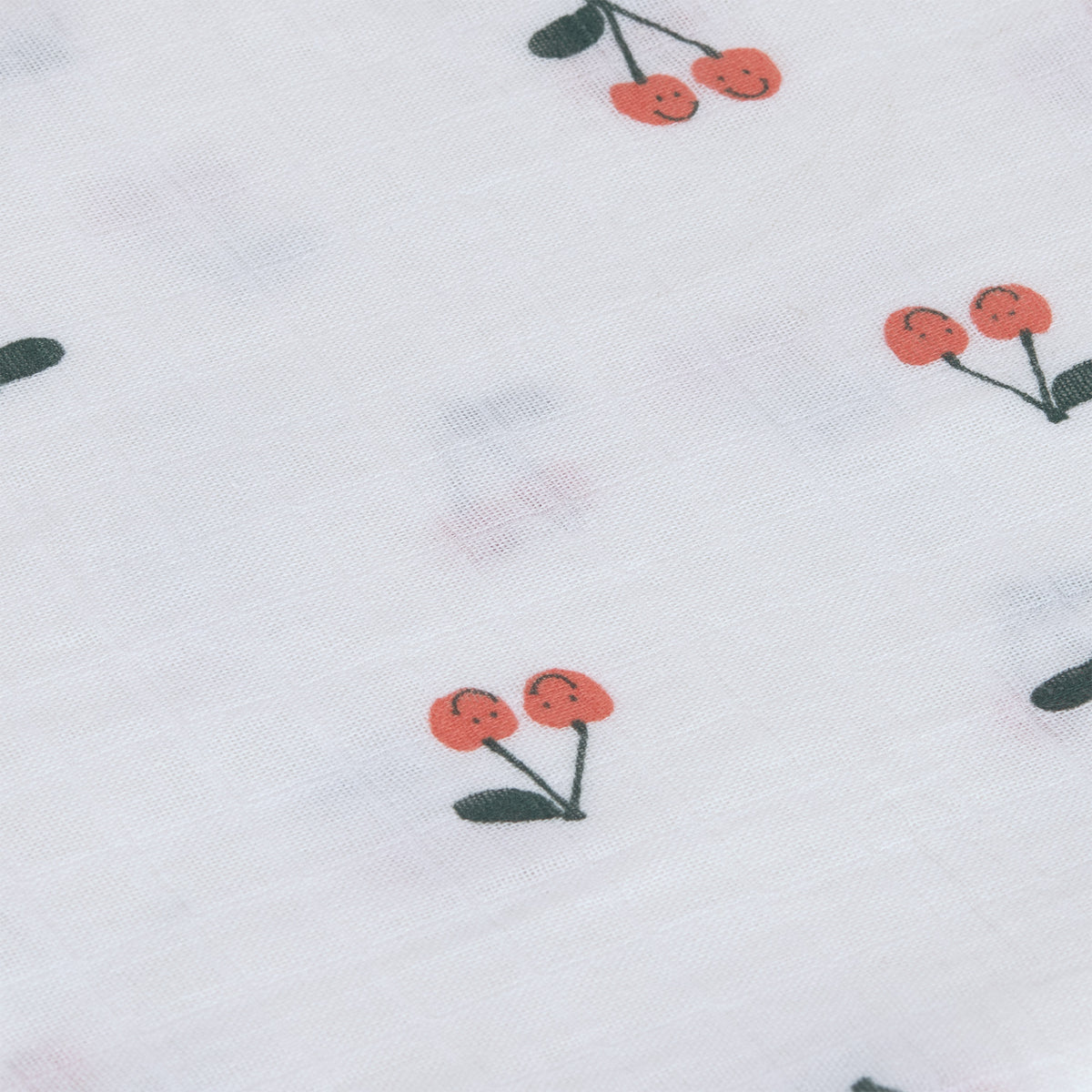 Lässig Muslin Swaddle &amp; Burp Blankets L GOTS Happy Fruits, Kirsche