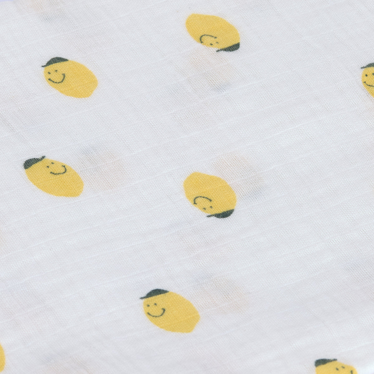Lässig Muslin Swaddle &amp; Burp Blankets L GOTS Happy Fruits, Zitrone