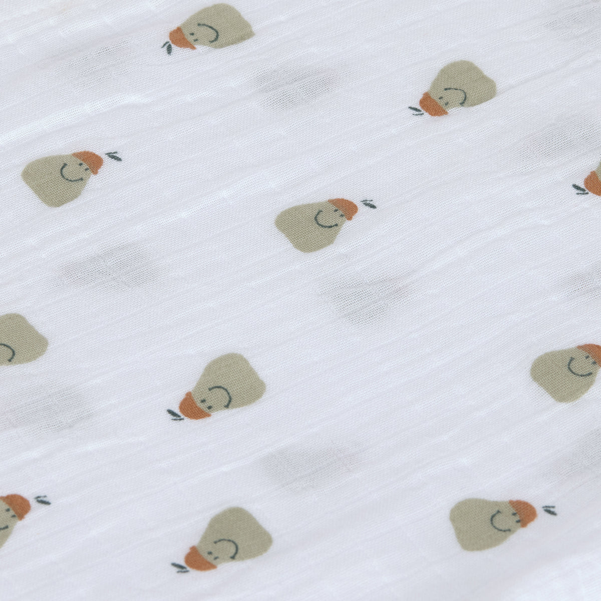 Lässig Swaddle &amp; Burp Blanket M GOTS Happy Fruits, Birne