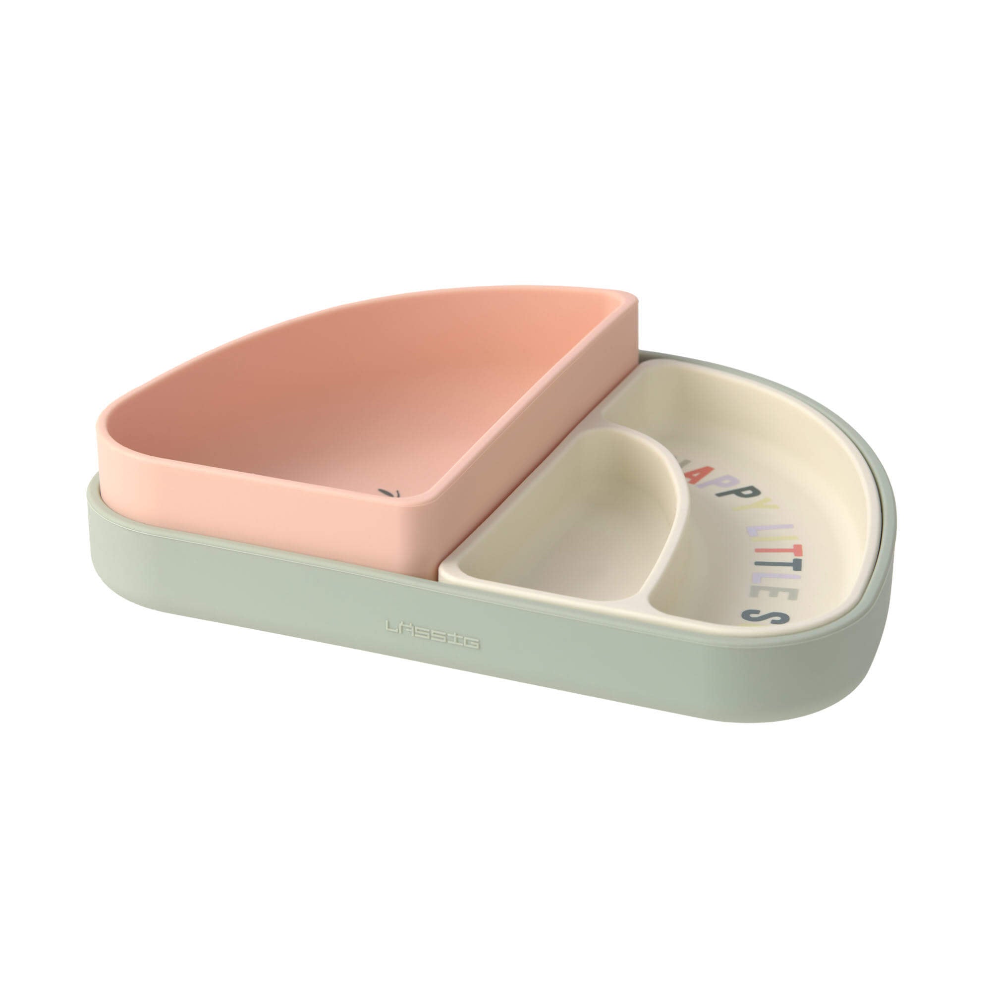 Lässig Menüteller Silikon 3 teilig - Happy Fruits, Kirsche