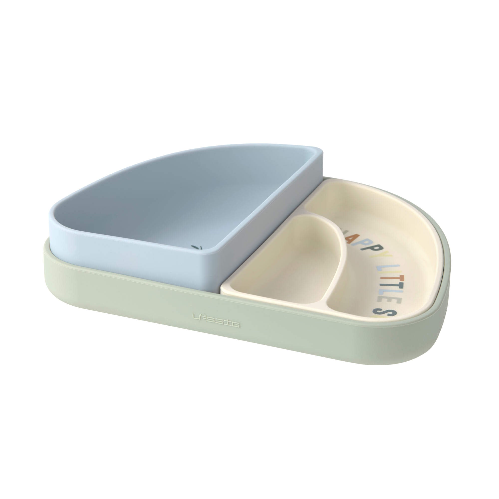 Lässig Menüteller Silikon 3 teilig - Happy Fruits, Zitrone