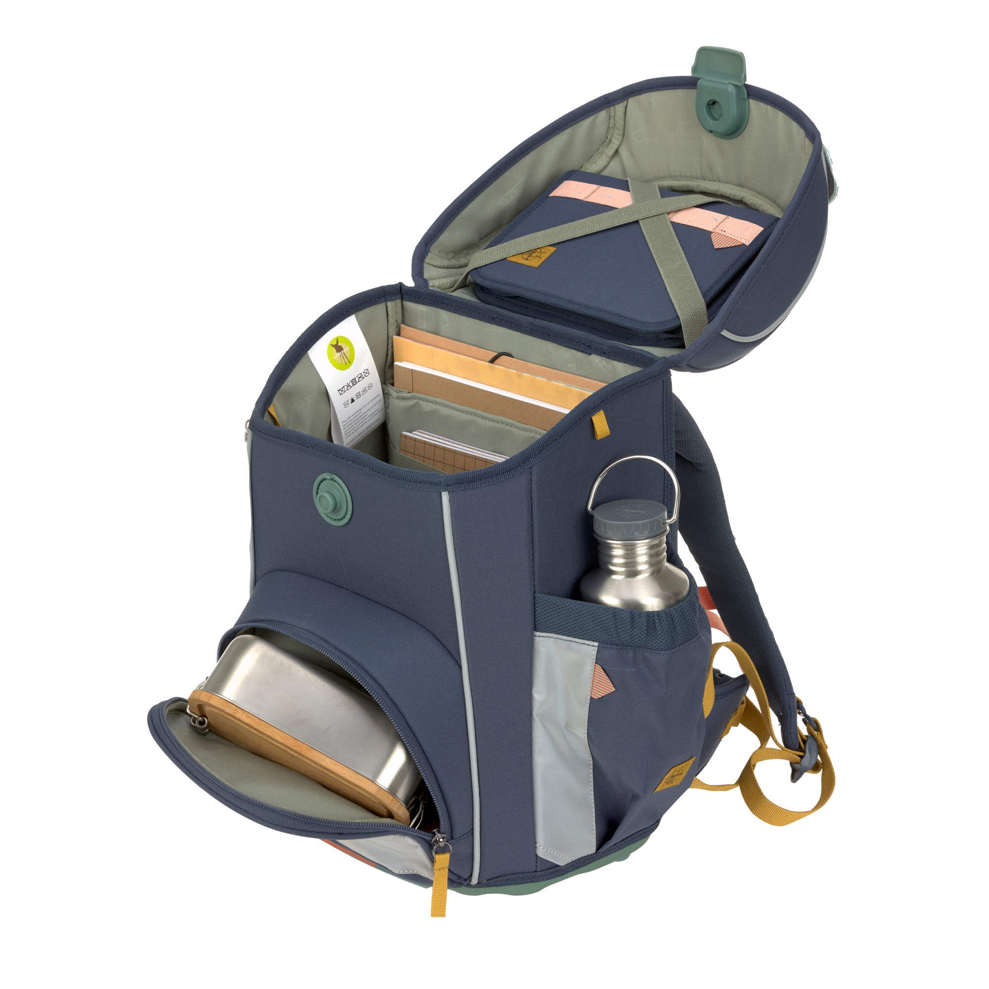 Lässig Schulranzen Set 7-teilig slim Unique Navy Blau