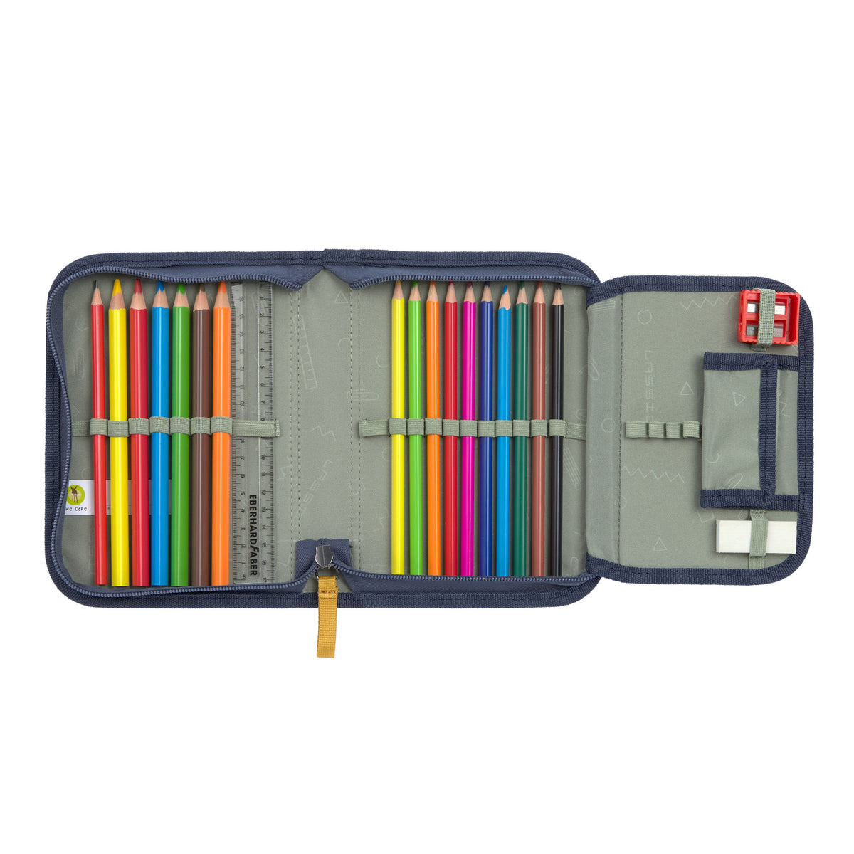 Lässig Schulranzen Set 7-teilig slim Unique Navy Blau