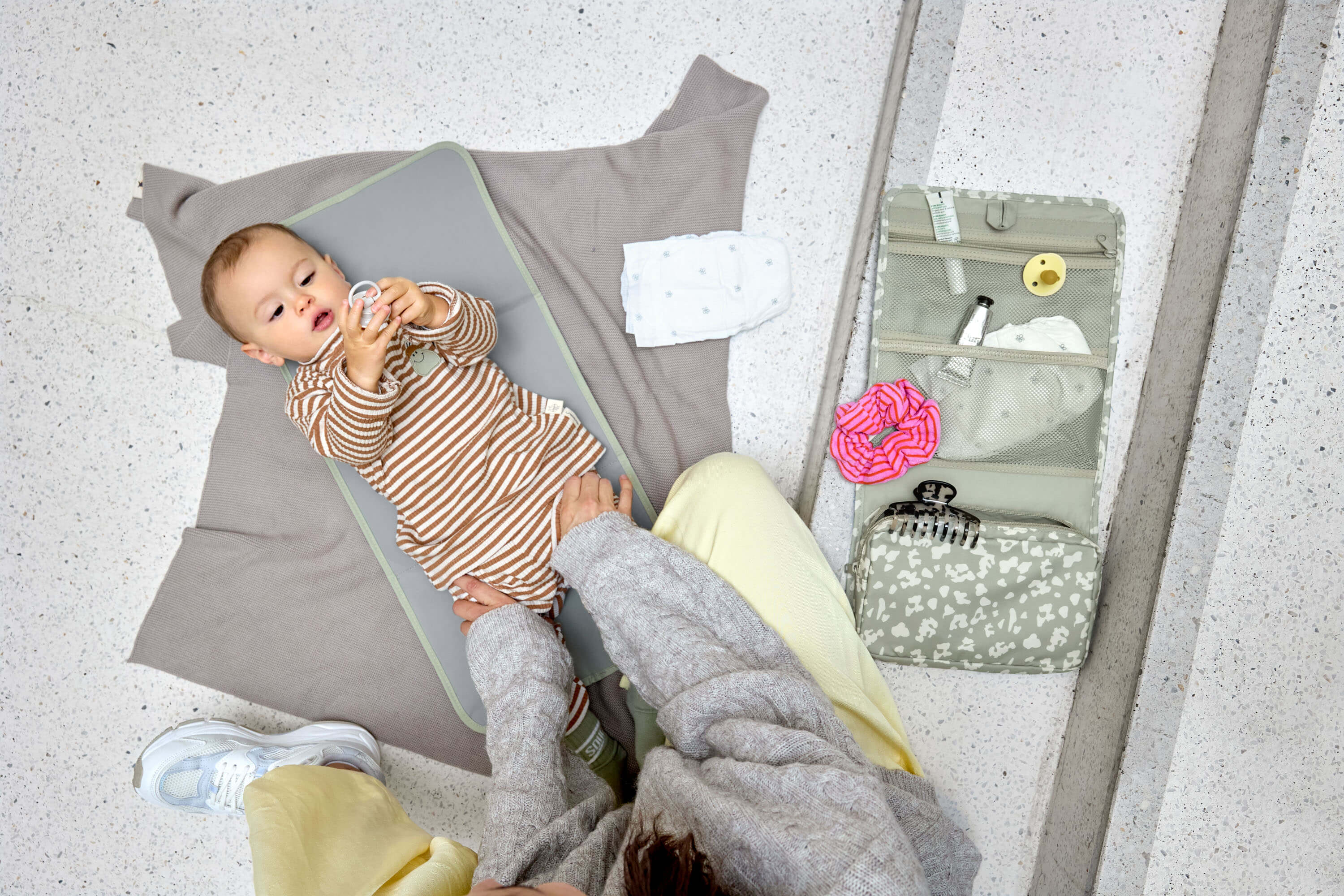 Lässig Windeltasche - Changing Pouch XL, Leo light khaki