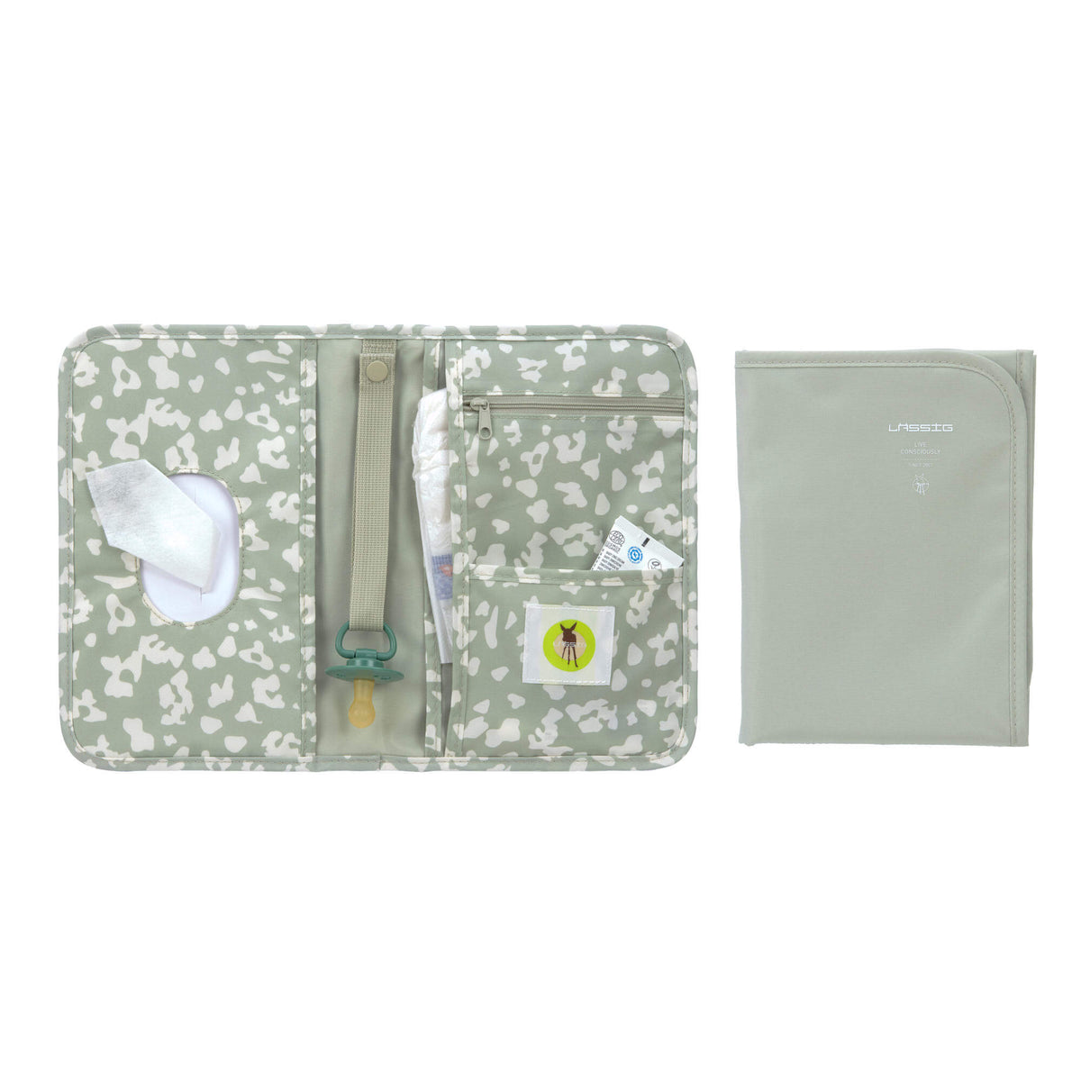 Lässig Windeltasche - Changing Pouch, Leo light khaki