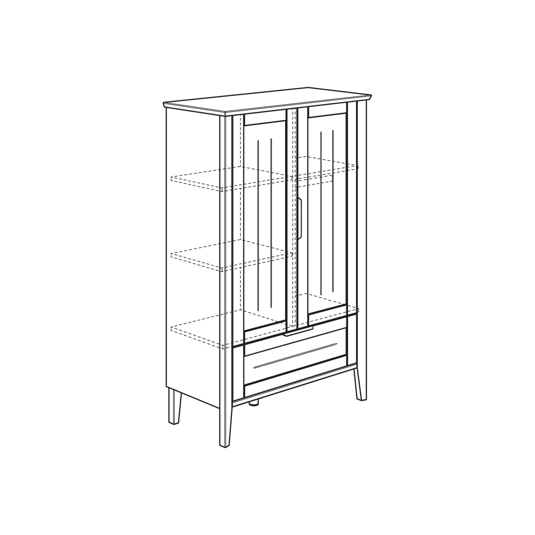 PAIDI Levke Kleiderschrank Tiny 2T1S