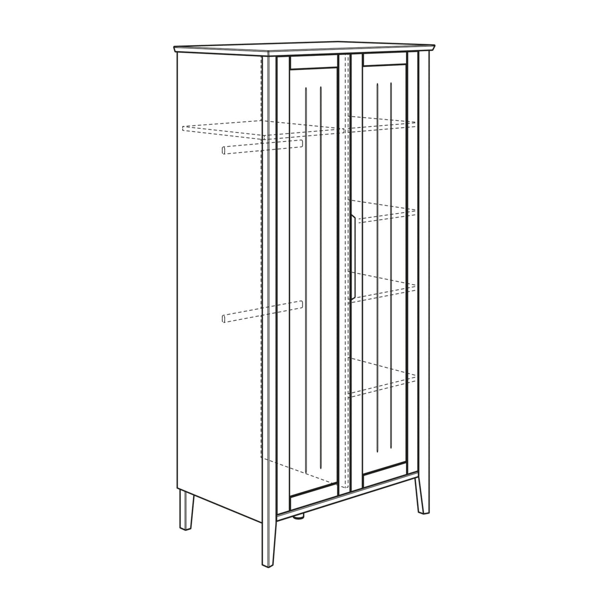 PAIDI Levke Kleiderschrank 2T