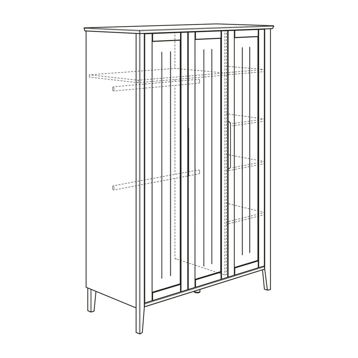 PAIDI Levke Kleiderschrank 3T