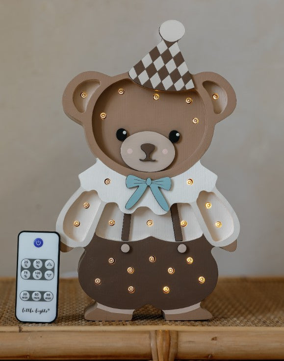 Little Lights Theodore The Bear Lampe Chocolate Brown