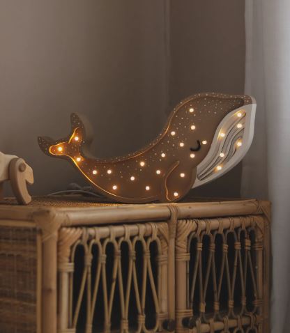 Little Lights Whale Lampe Cinamon Brown