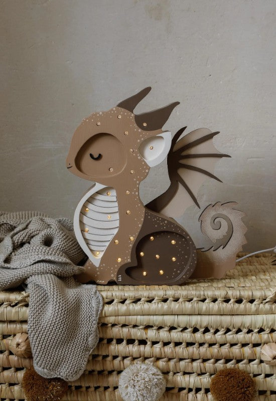 Little Lights Baby Dragon Lampe Tiramisu Brown