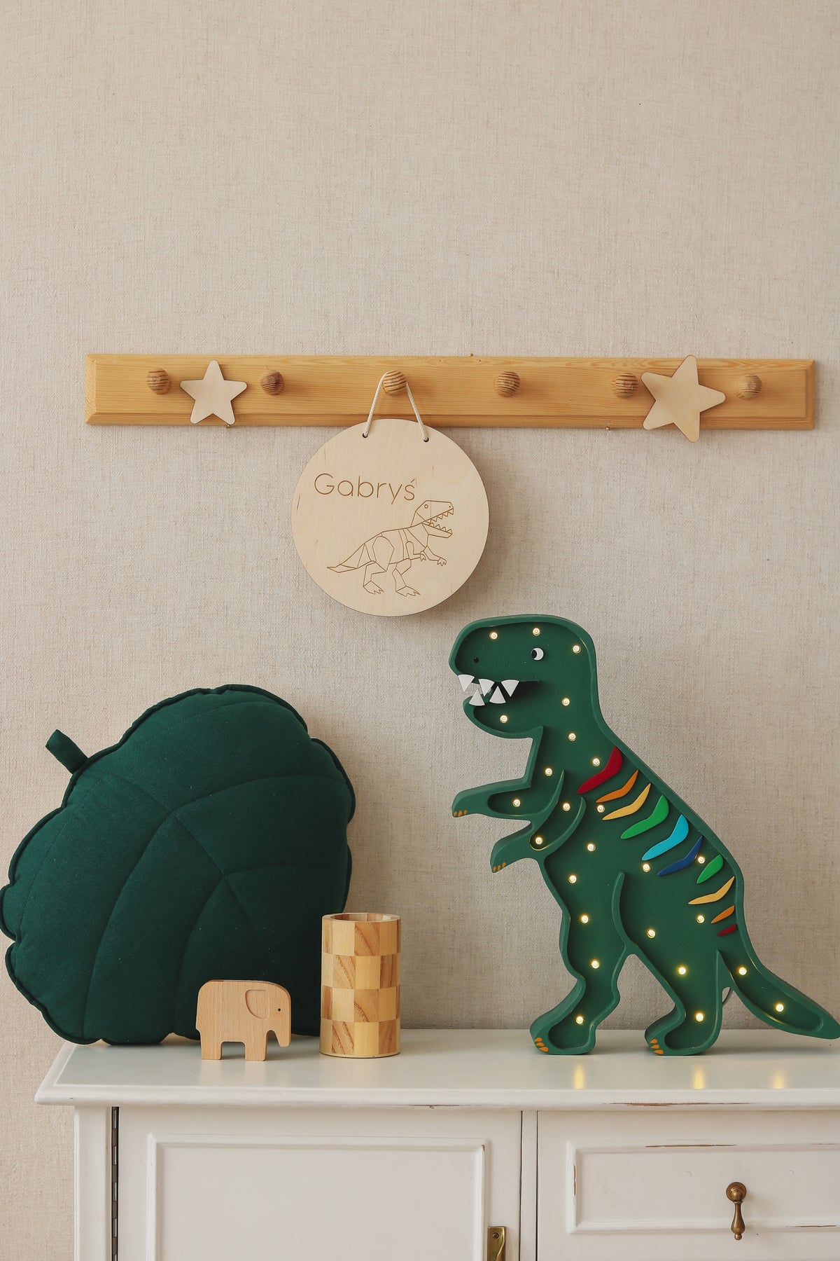 Little Lights Dino T.Rex Lampe Rainbow green