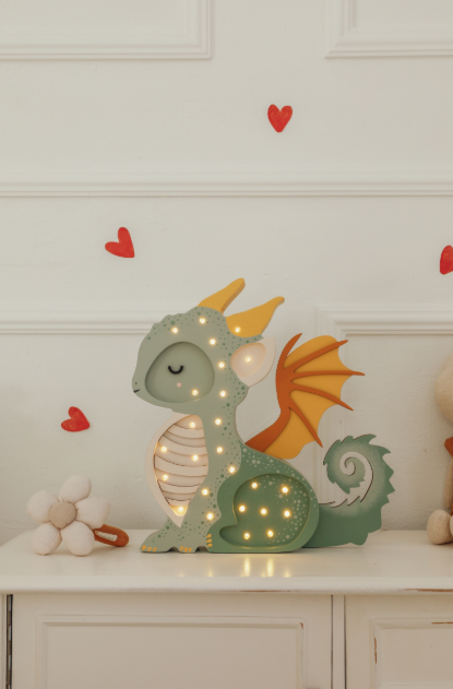 Little Lights Lampe Baby Dragon Hunter Green