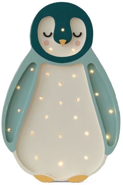 Little Lights Baby Pinguin teal Lampe