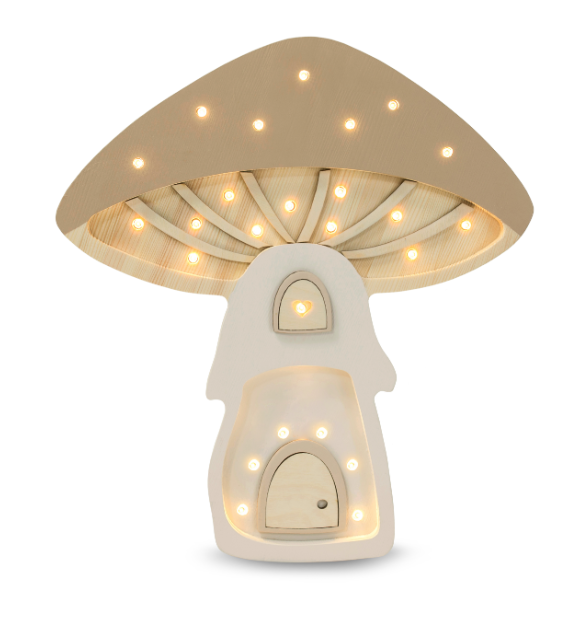Little Lights Mushromm House Lamp Fairies Light Brown