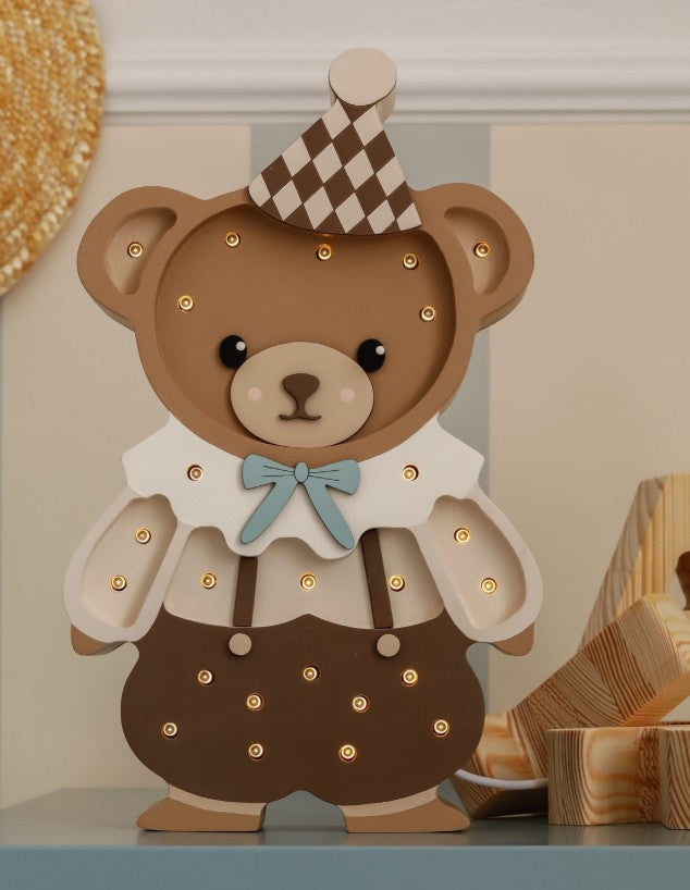Little Lights Theodore The Bear Lampe Chocolate Brown
