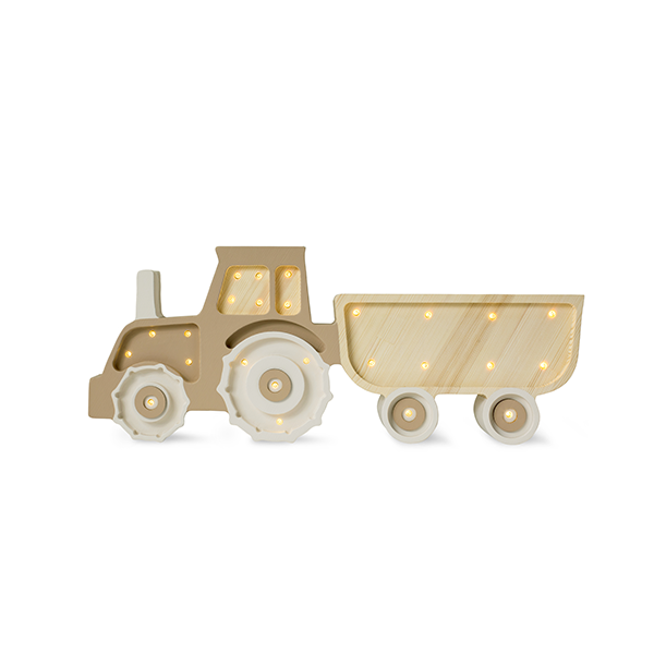 Little Lights Tractor Lampe Coffee Cream