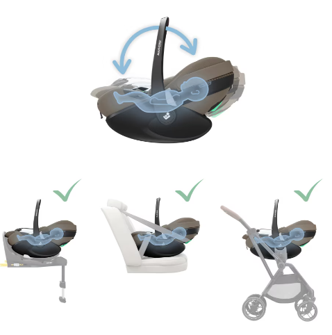 Maxi Cosi Pebble 360 pro2 Babyschale luxe twillic truffle