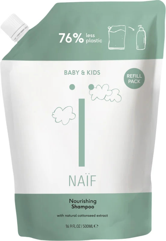 NAÏF pflegendes Shampoo für Baby & Kids Nachfüllpackung 500ml