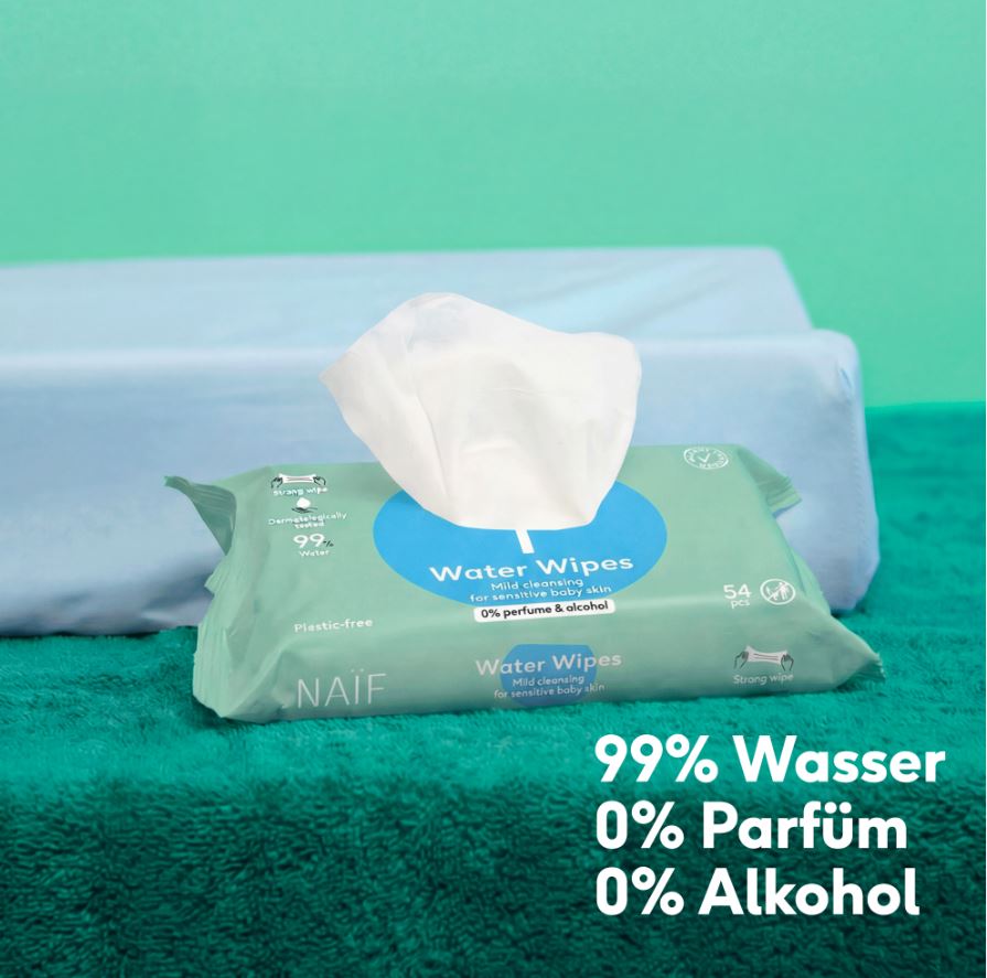 NAÏF Kunststofffreie Baby-Feuchttücher 54 Stk.